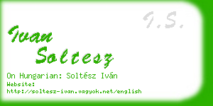ivan soltesz business card